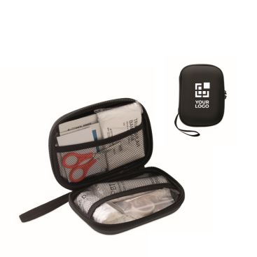 Botiquín de primeros auxilios en estuche rígido de plástico