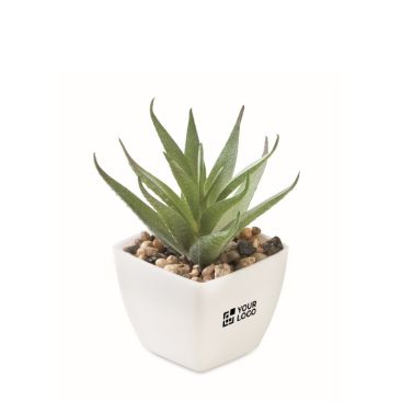 Mini planta artificial de tipo aloe vera para escritorio