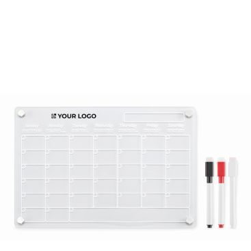 Planificador magnético mensual de acrílica magnética A4