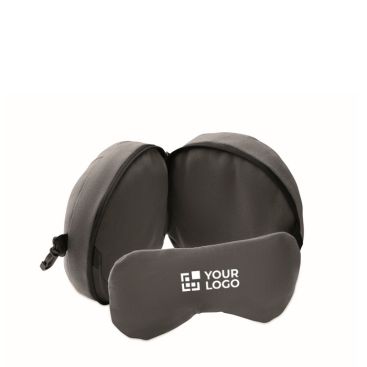 Almohada de viaje 2 en 1 con antifaz incorporado