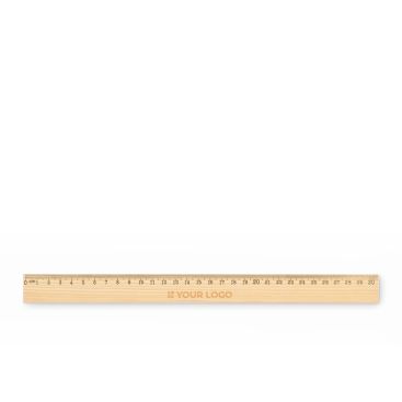 Regla de madera de pino 30 cm con doble escala