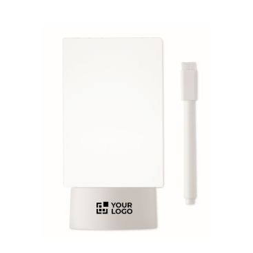 Pizarra LED acrílica con base aluminio y rotulador blanco