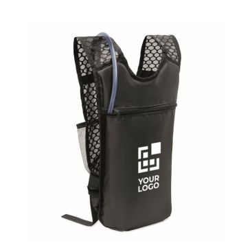 Mochila deportiva de PU y nylon con contenedor de agua 1.5L