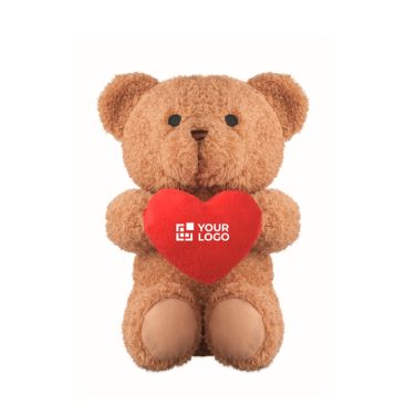 Osito de peluche grande 23 cm con corazón rojo