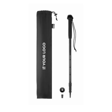 Bastón de marcha ajustable con empuñadura y correa