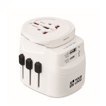 Adaptador universal con conectores USB-A y USB-C 20W