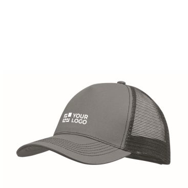 Gorra trucker 5 paneles algodón y malla 250 g/m²