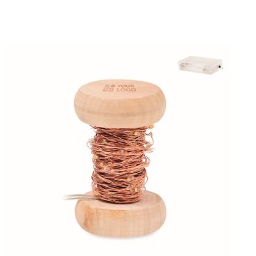 Guirnalda de 50 luces LED color madera - agotado