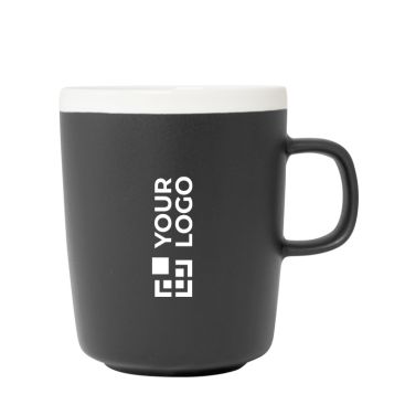 Taza de cerámica con acabado exterior mate e interior blanco 310ml