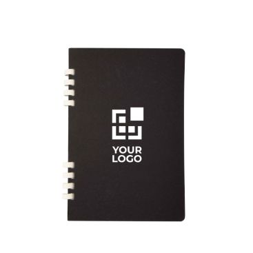 Cuaderno de tapa dura de papel reciclado con espiral A5 hojas a rayas