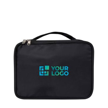 Bolsa organizadora de maquillaje de poliéster reciclado con cremallera