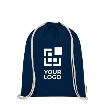 Bolsa de algodón orgánico con cordones naturales 5L 140 g/m2