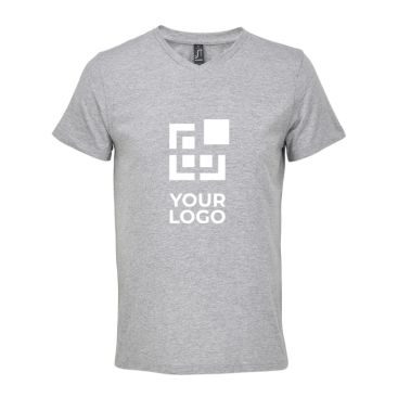 Camiseta de algodón semi peinado unisex en cuello V SOL'S