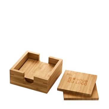Set de 4 posavasos de bambú vista principal