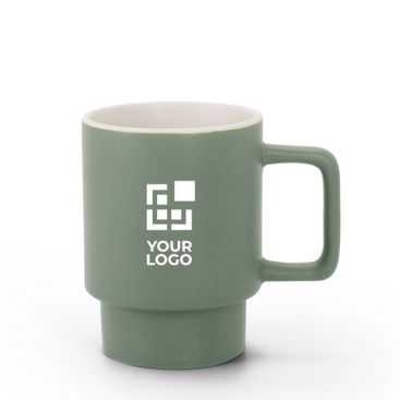 Taza de cerámica con acabado mate y caja de regalo kraft 330ml