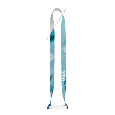 Lanyard de poliéster reciclado con portavasos de silicona 2cm