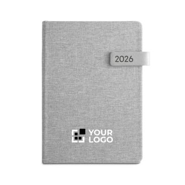 Agendas para empresas color azul vista con logo - agotado