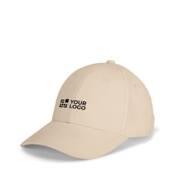 Gorra ajustable de algodón cepillado de 6 paneles 260 g/m2