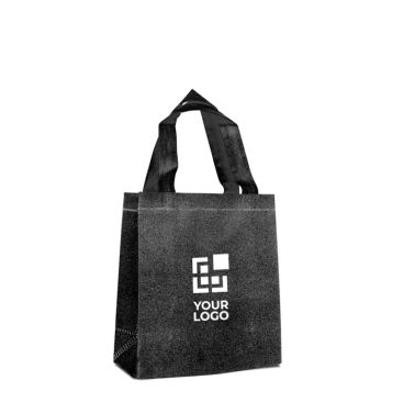 Bolsa de non-woven brillante con purpurina y correas 130 g/m2
