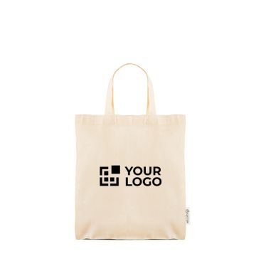 Bolsa asas cortas en algodón reciclado y plástico reciclado 140 g/m2