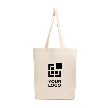 Bolsa de algodón y plástico reciclado con fuelle 140 g/m2