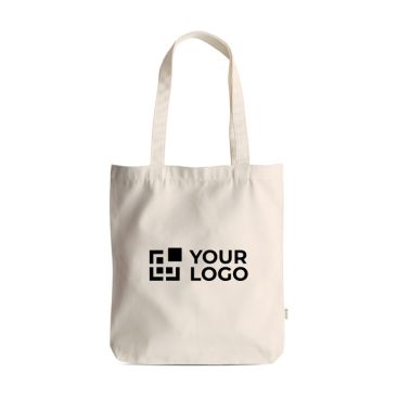 Bolsa de algodón y plástico reciclado con asas de 310 g/m2