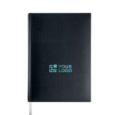 Agenda diaria con cinta plateada en español y portugués y cubierta de PU A5 - agotado