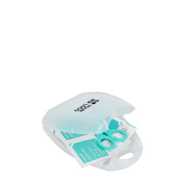 Botiquín primeros auxilios compacto de 10 piezas en estuche plástico