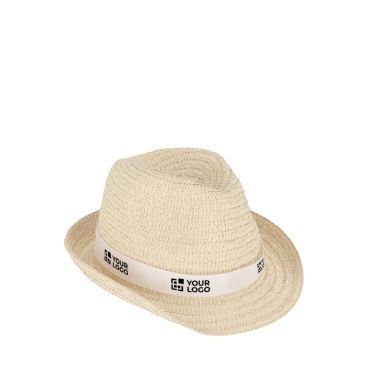 Sombrero personalizable de paja con cinta en varios colores