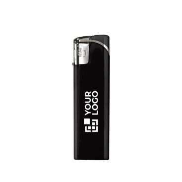 Encendedor electrónico recargable de un mismo color con punta plateada