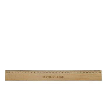Regla de madera de cedro con escala métrica hasta 30cm