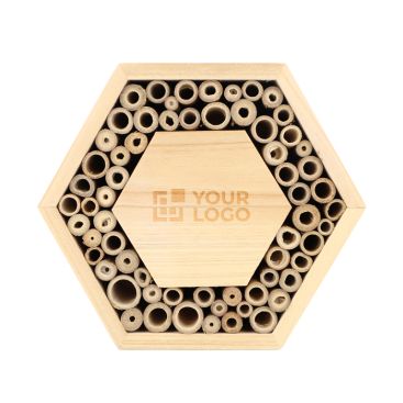 Colmena hexagonal para abejas solitarias de madera FSC