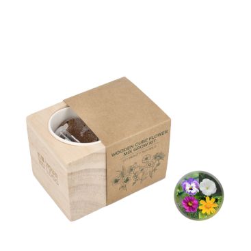 Kit de siembra con macetas y sustrato de fibra de coco