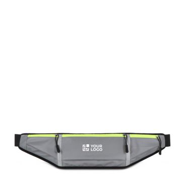 Riñonera reflectante para corredores con cremallera y malla trasera