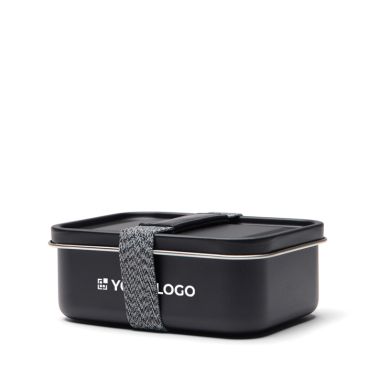 Fiambrera de acero inoxidable reciclado con correa elástica 750ml