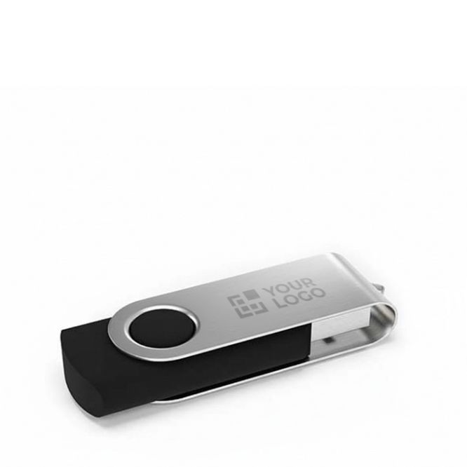 USB hecho a medida de plástico con clip metal giratorio hecho en EU