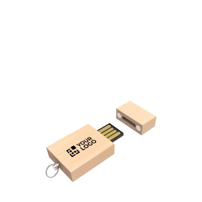 USB hecho a medida de madera con cierre imantado hecho en Europa
