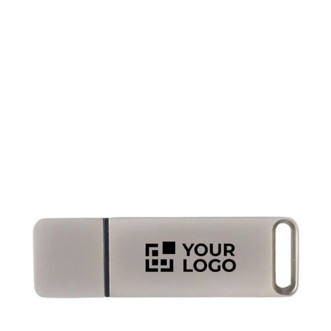 USB hecho a medida de metal con tapón de cierre y fabricado en Europa