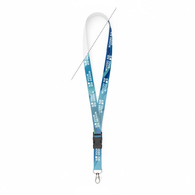 Lanyard poliéster hecho a medida hebilla desmontable para sublimar