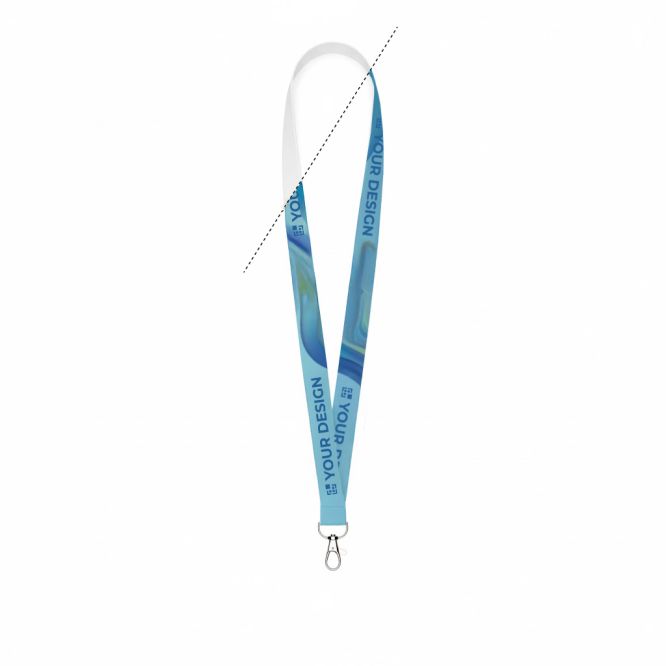 Lanyard hecho a medida de RPET para sublimar con mosquetón o clip