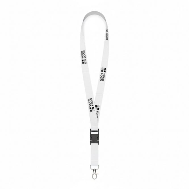 Lanyard hecho a medida desmontable de poliéster con mosquetón o clip