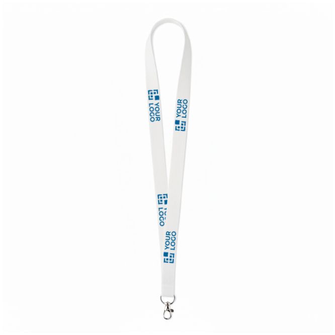 Lanyard hecho a medida de algodón orgánico con mosquetón