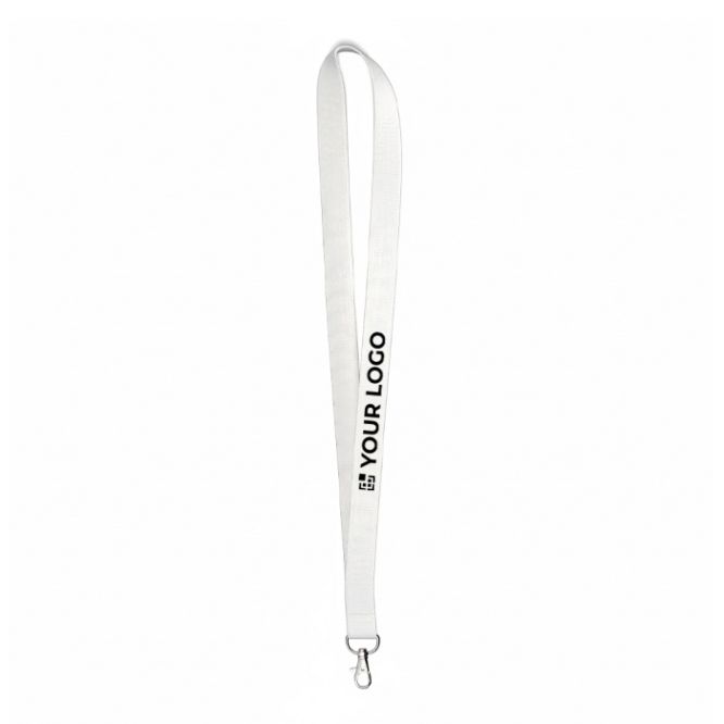 Lanyard hecho a medida de bambú para sublimación con mosquetón