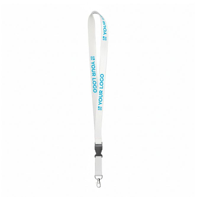 Lanyard desmontable hecho a medida de bambú con mosquetón