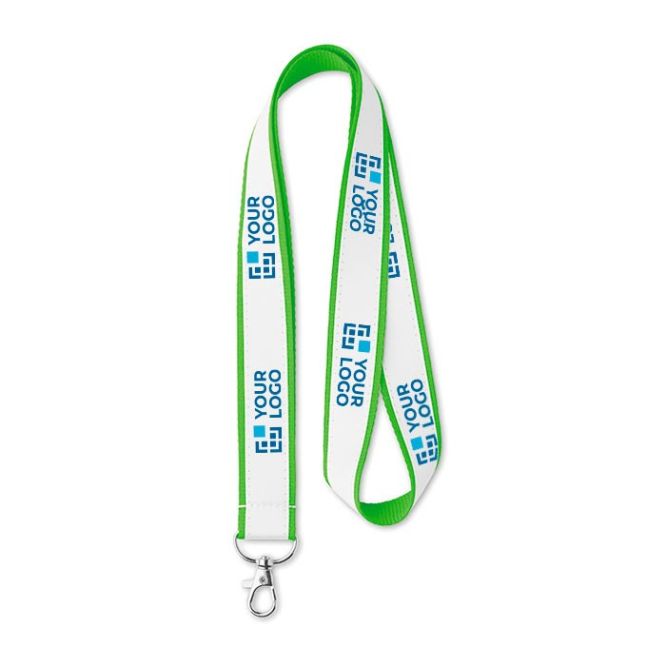 Lanyard hecho a medida de poliéster con capa de satín para sublimar
