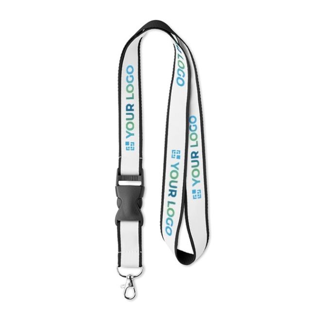 Lanyard desmontable hecho a medida poliéster satinado para sublimar