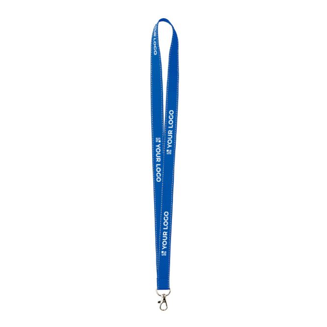 Lanyard hecho a medida de poliéster con hilos reflectantes en el borde
