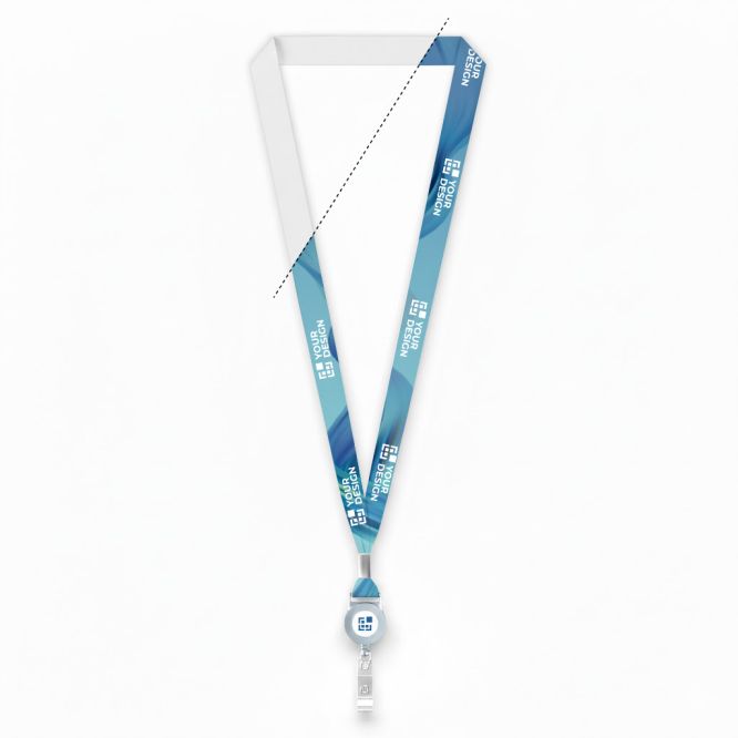 Lanyard de poliéster hecho a medida para sublimar con portacredencial