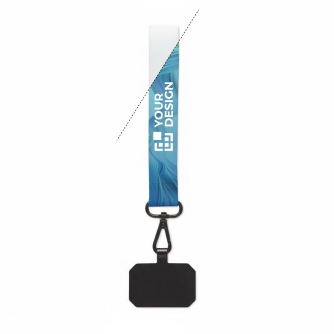 Lanyard muñequera para móvil hecho a medida con parche personalizable