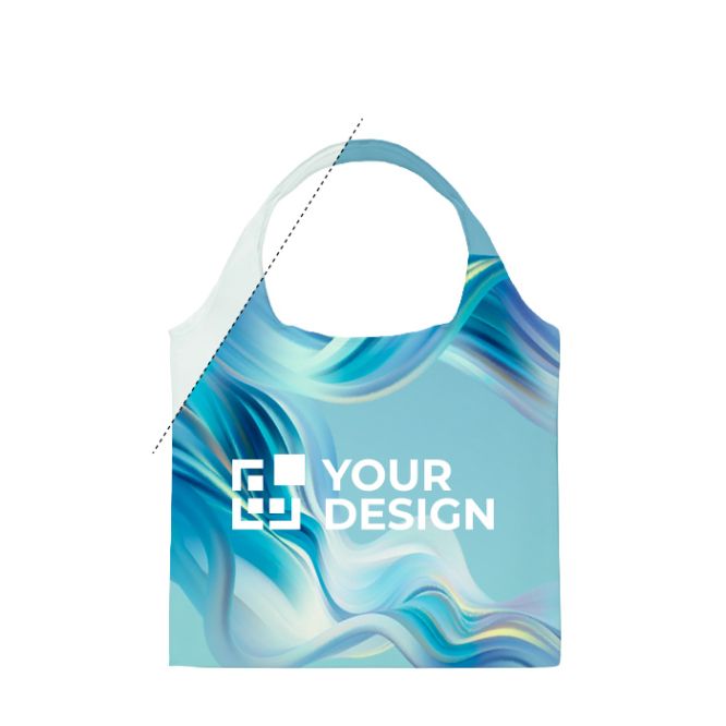 Bolsa plegable hecha a medida de RPET con bolsillo interior